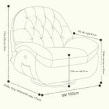  Ghế Sofa Thư Giãn Da Màu Xanh Lá TD-01-X 