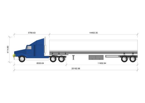  Revit Family: Container Carrier Truck Oil Tanker 3D with Dimension 