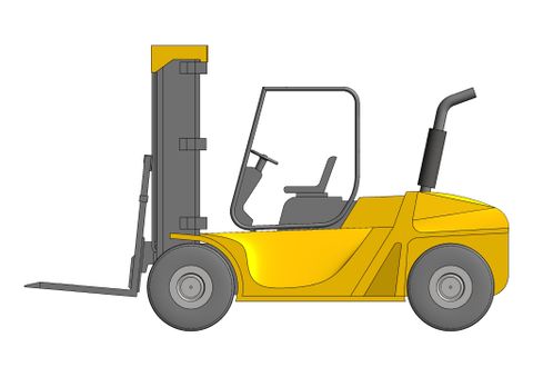  Revit Family: Generic Forklift 3D Model 