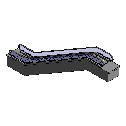  Revit Family: Escalator Straight Generic Step Single 