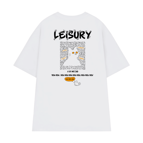  CAT QUOTE T-SHIRT / WHITE 