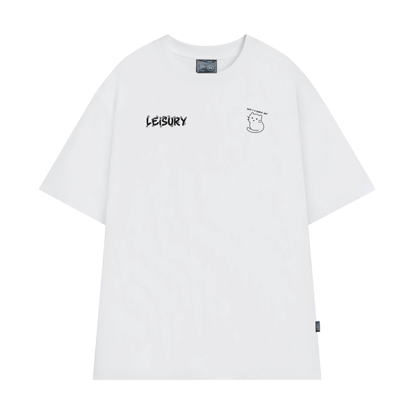  CAT QUOTE T-SHIRT / WHITE 