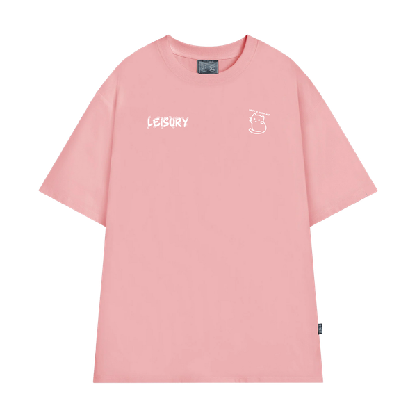  CAT QUOTE T-SHIRT / PINK 