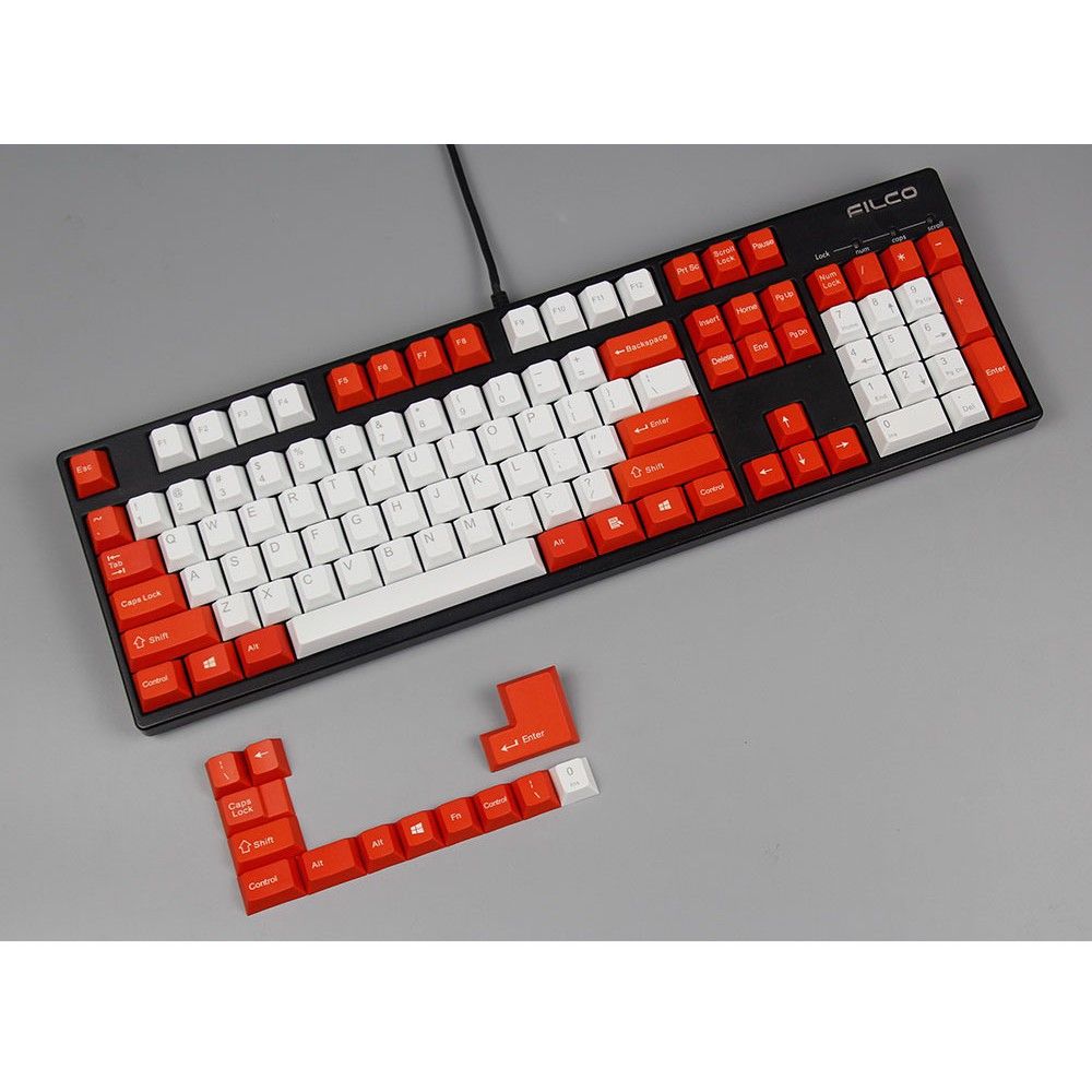  Set Keycap White Red 117 