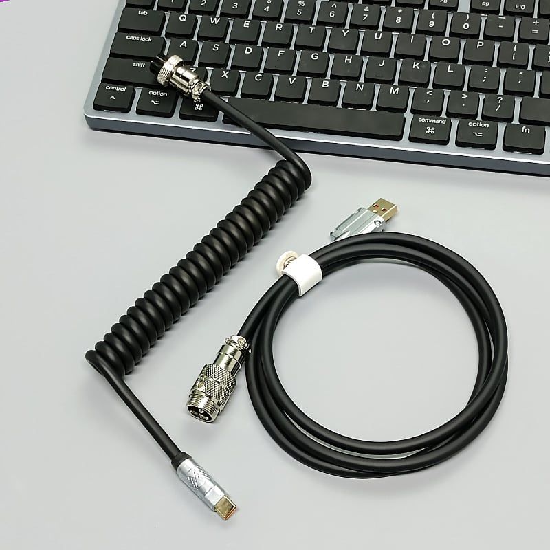  Dây Cáp Xoắn Bàn Phím Cơ USB Type-C 