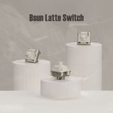  Switch Bsun Latte | Âm Thock | Linear 45g | Công tắc bàn phím cơ | TKS 