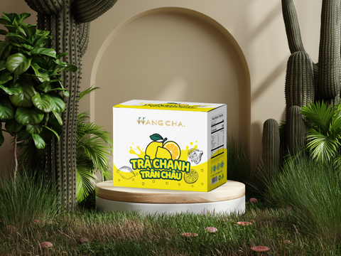Hộp Trà Trái Cây Wangcha Tiện Lợi Vị Chanh - Trà ChanhThơm Ngon Có Trân Châu Ngọc Trai Đi Kèm