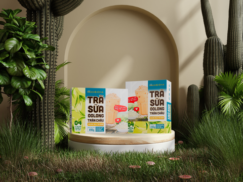 Hộp Trà Sữa Ôlong Wangcha Tiện Lợi - Trà Sữa Ôlong Thơm Ngon Có Trân Châu Ngọc Trai Đi Kèm