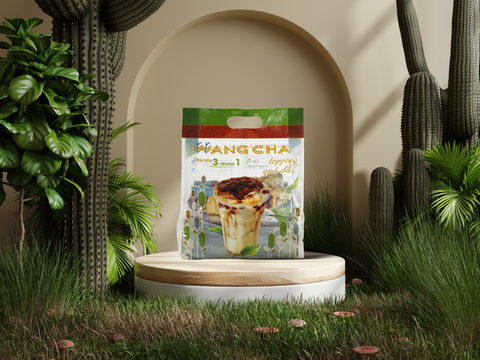 Bịch Trà Sữa Wangcha Vị Truyền thống pha trà sữa tiện lợi - Bột Hòa Tan Trà Sữa 3IN1 6 gói và 6 gói Thạch 3Q ngọc trai 6 gói