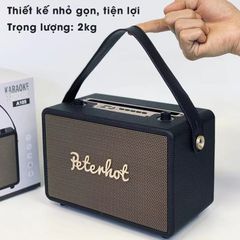 Loa Bluetooth Karaoke Peterhot A106W Kèm Micro Không Dây Âm Thanh Đỉnh Cao