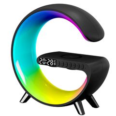 Loa bluetooth chữ G kèm sạc nhanh không dây 15W, đèn led RGB thông minh hỗ trợ giấc ngủ