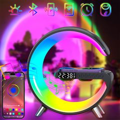 Loa bluetooth chữ G kèm sạc nhanh không dây 15W, đèn led RGB thông minh hỗ trợ giấc ngủ