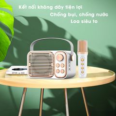 Loa Karaoke Bluetooth YS-103 Tặng Kèm 1 Micro Không Dây Nhỏ Gọn Tiện Lợi