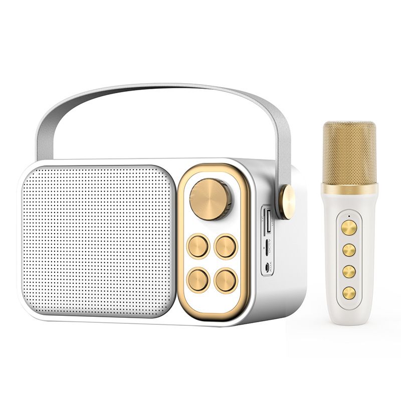 Loa Karaoke Bluetooth YS-103 Tặng Kèm 1 Micro Không Dây Nhỏ Gọn Tiện Lợi