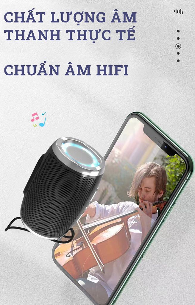 Loa bluetooth mini L57 đèn led RGB, chức năng kết nối 2 loa