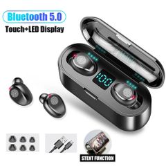 Tai nghe Bluetooth AMOI F9 TWS 5.0 bản QUỐC TẾ không dây cảm ứng chống nước IPX5, chống ồn tích hợp sạc dự phòng 2500mAh