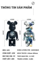 Loa bluetooth đèn gấu bearbrick decor