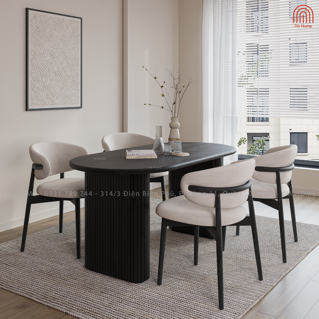 Noir Oval - Bàn ăn