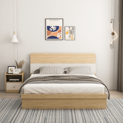 Giường Ngủ Gỗ Thông Minh Có Ngăn Sang Trọng Tặng Kèm Tủ Đầu Giường GAPI - GP244