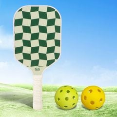 Vợt Pickleball Xanh Caro Viền Trắng Sang Trọng GAPI - PK01A.5