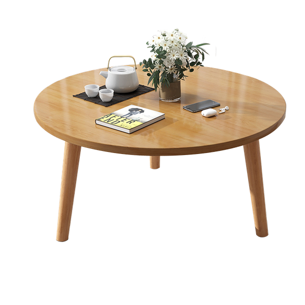 Bàn Trà Tròn Ngồi Bệt GAPI Màu Trắng/Vàng/Vân Gỗ - GP74