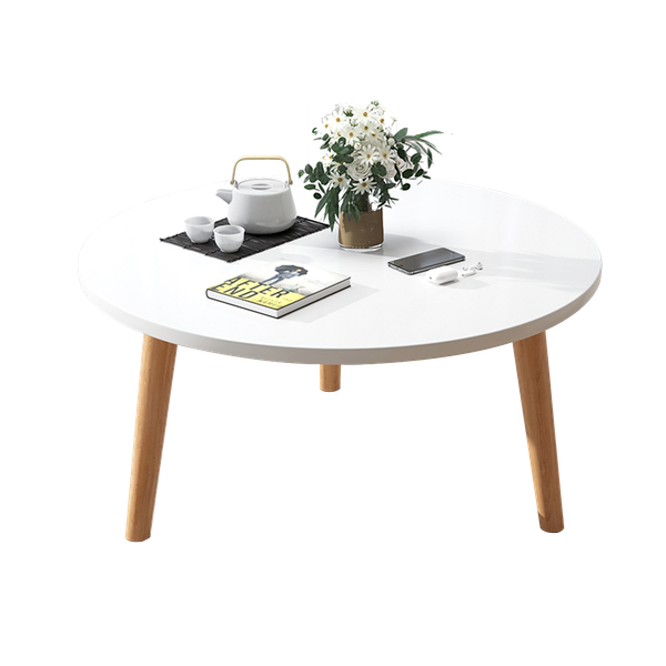 Bàn Trà Tròn Ngồi Bệt GAPI Màu Trắng/Vàng/Vân Gỗ - GP74