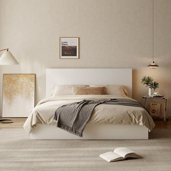 Giường Ngủ Gỗ MDF Đầu Giường Cao Thông Minh GAPI - GP340