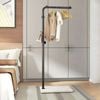 Cây treo quần áo uốn khung đen đế gỗ trắng hiện đại - GM91