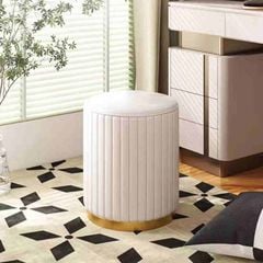 Ghế đôn trang điểm màu trắng thanh lịch  - GC45