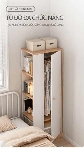 Tủ Quần Áo Gỗ MDF Thông Minh Đa Năng, Hiện Đại GAPI - GP222