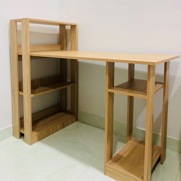 Bàn Làm Việc GAPI Gỗ MDF Màu Trắng-Đen - GP09