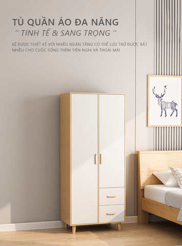 Tủ Quần Áo Thông Minh Gỗ MDF Đa Năng, Hiện Đại GAPI - GP264