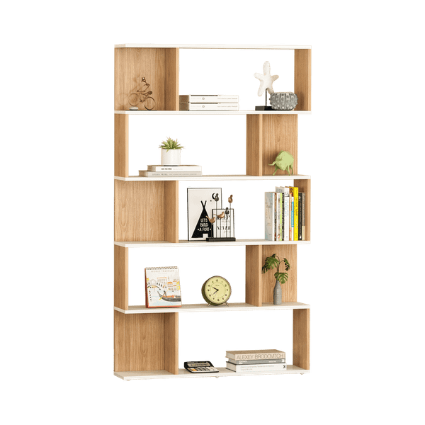 Kệ Sách Trang Trí 5 Tầng Gỗ Phối Trắng GAPI - GP234