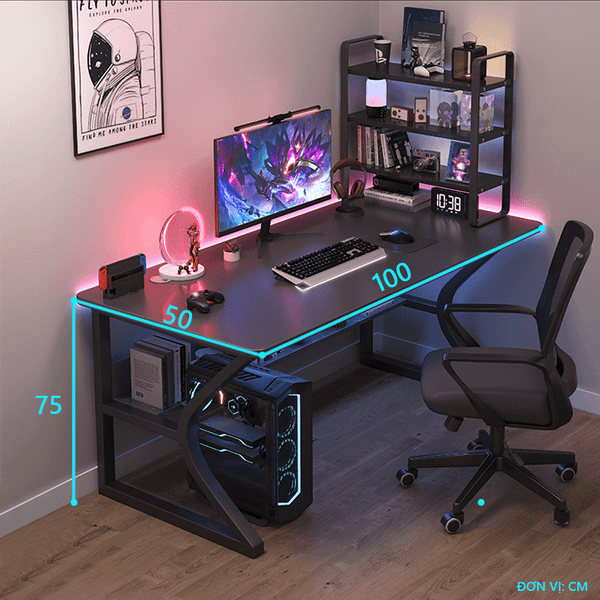 Bàn Gaming Chân Chữ K Cao Cấp Sang Trọng - GM67