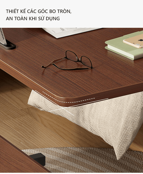 Bàn Làm Việc, Bàn Học Chân Chữ Z GAPI - GM75 (Có bánh xe)