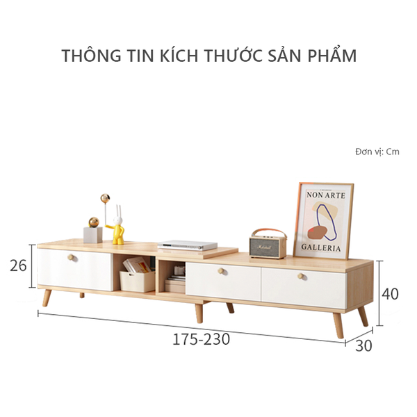 Kệ Tivi Phòng Khách Thông Minh Thay Đổi Kích Thước GAPI - GP218