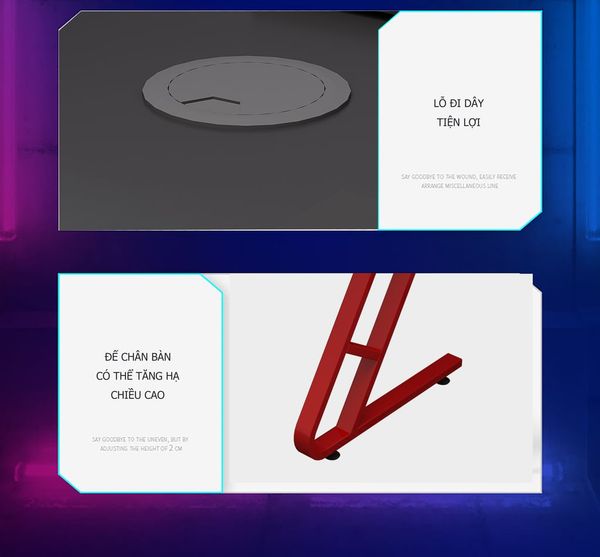 Bàn Gaming, Bàn Làm Việc Chân Chữ C - GM74A