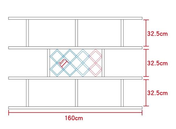 Kệ Rượu GAPI Treo Tường 4 Tầng Rộng 1m6 - GP46 - Hết hàng