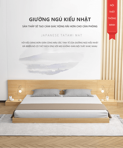 Giường Ngủ Thông Minh Phong Cách Nhật Hiện Đại GAPI - GP265
