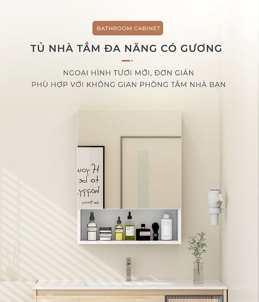 Tủ Gương Treo Tường Đa Năng Gỗ MDF GAPI - GP257