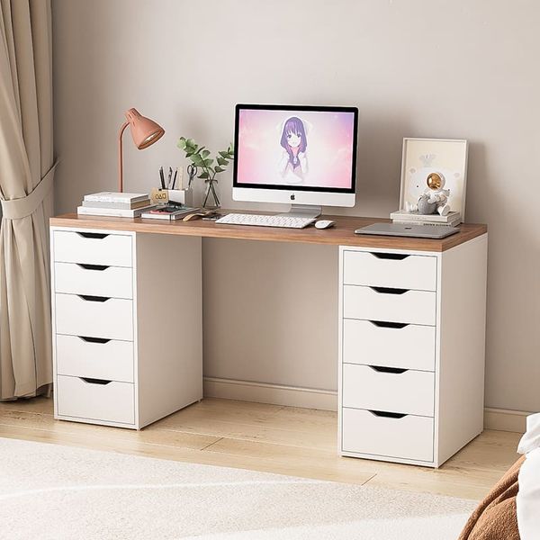 Bàn Làm Việc Kèm 10 Ngăn Kéo Đa Năng Gỗ MDF Cao Cấp GAPI - GP313