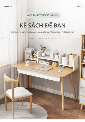 Kệ Sách Gỗ Để Bàn Gỗ MDF Thông Minh Nhỏ Gọn, Hiện Đại GAPI - GP261
