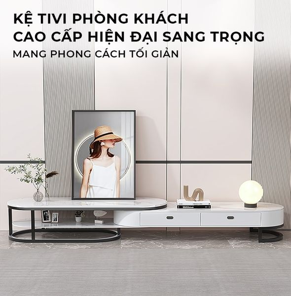 Kệ Tv Bọc Da Cao Cấp Khung Sắt GAPI - GM152