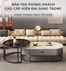 Bàn Trà Sofa Elip TC Khung Sắt Cao Cấp GAPI - GM149