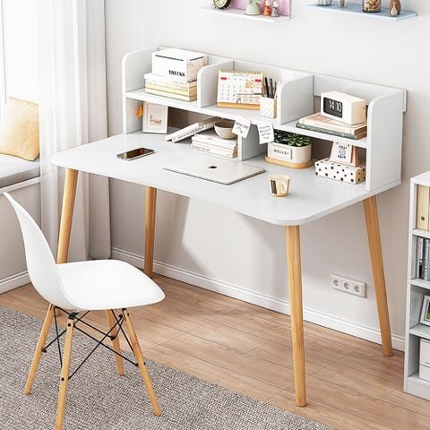 Bàn Học, Bàn Làm Việc, Bàn Gỗ MDF Thông Minh Kết Hợp Kệ Sách Đa Năng, Hiện Đại GAPI - GP197