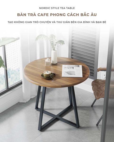 Bàn Trà Chân Sắt Mặt Phủ PVC - GM85 - Hết hàng