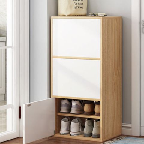 Tủ Giày GAPI 6 Tầng Cánh Mở Màu Gỗ Phối Trắng - GP146