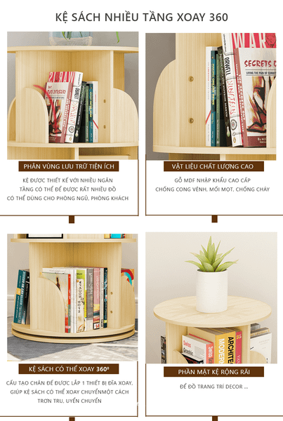 Kệ Sách Xoay GAPI - GP269