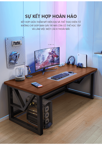 Bàn Gaming Chân Sắt Hộp Gỗ - GM68