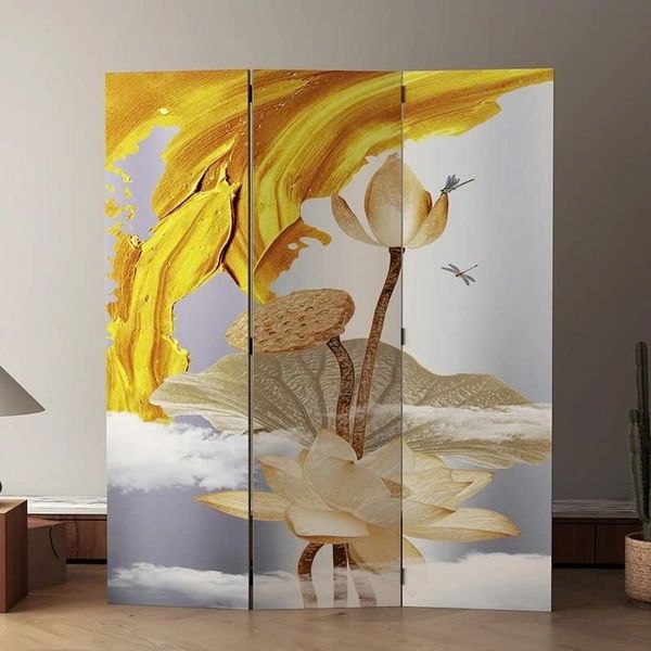 Bộ Bình Phong 3 Tấm Canvas Nghệ Thuật Hiện Đại - GP394